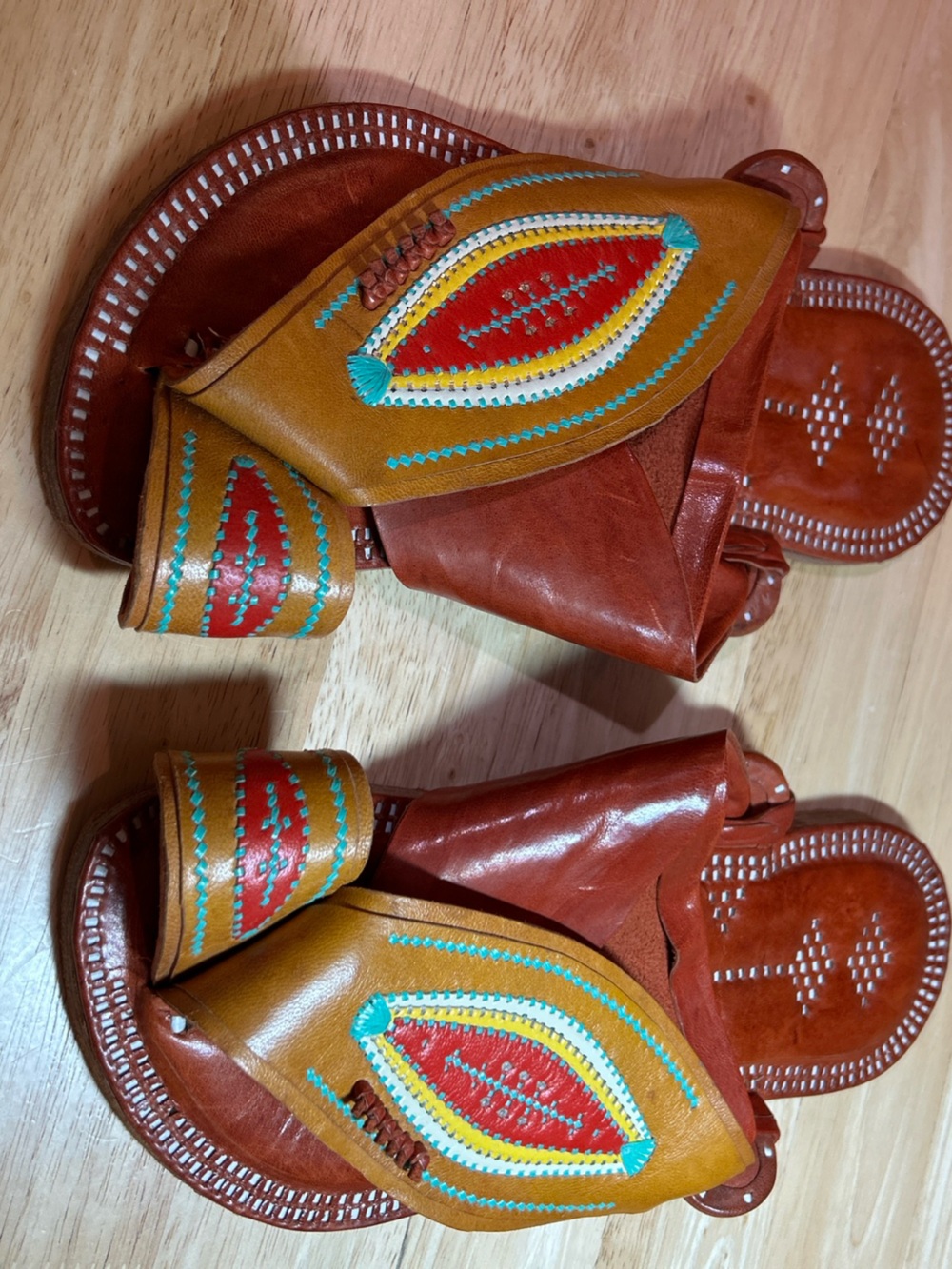Eastern Saudi Handmade Leather Madas Sharqi Sandals Mens 9 - 10 Women’s 10 - 11
